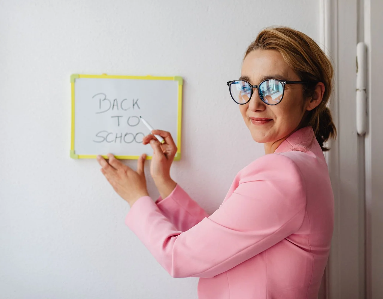 A person working with focus at a desk